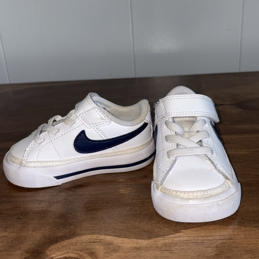 Nike White and Blue Infant Sneakers